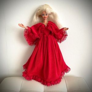 Beauty Queen Barbie doll in red maxi dress. Cutie ;)